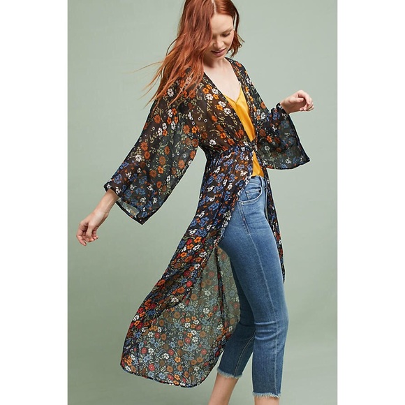 Anthropologie Flowing Boho Wrap Cover Up - Picture 3 of 5